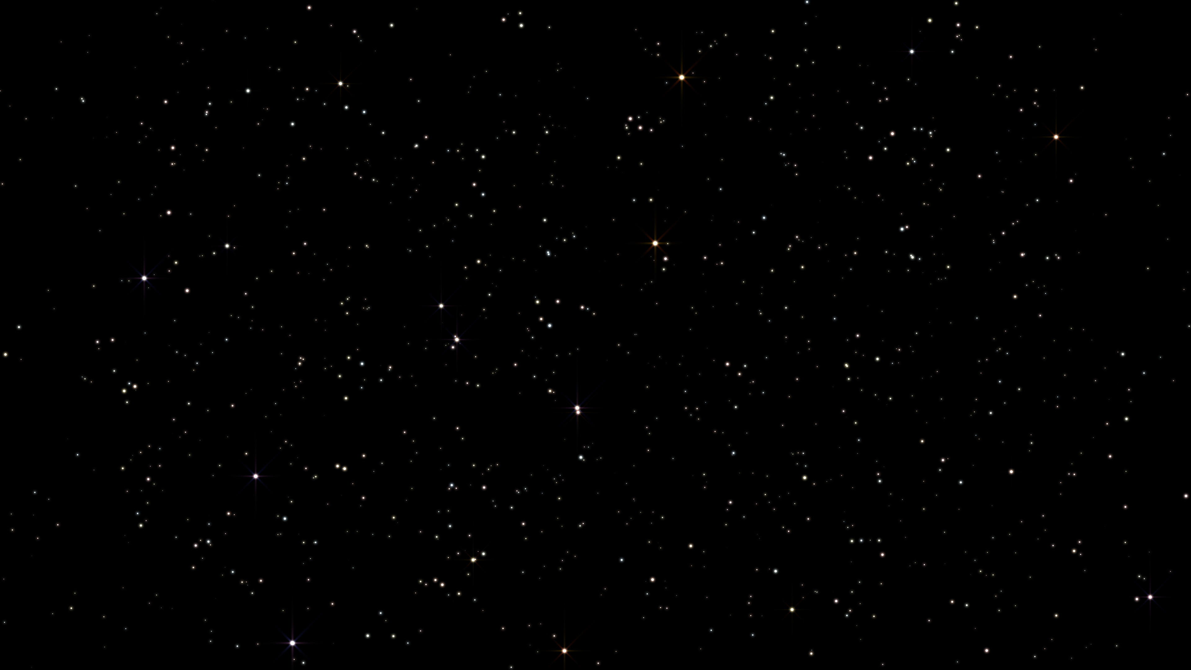 Night starry skies with twinkling and blinking stars illustration